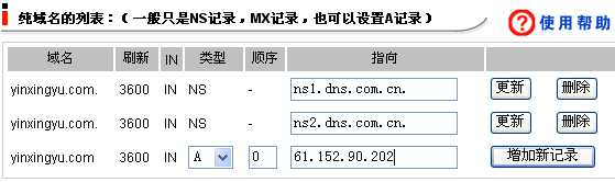 新网互联绑定域名解析图解方法